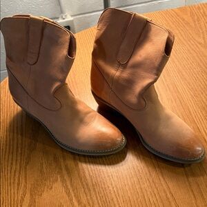 Chic Brown Heeled leather Boots for Women